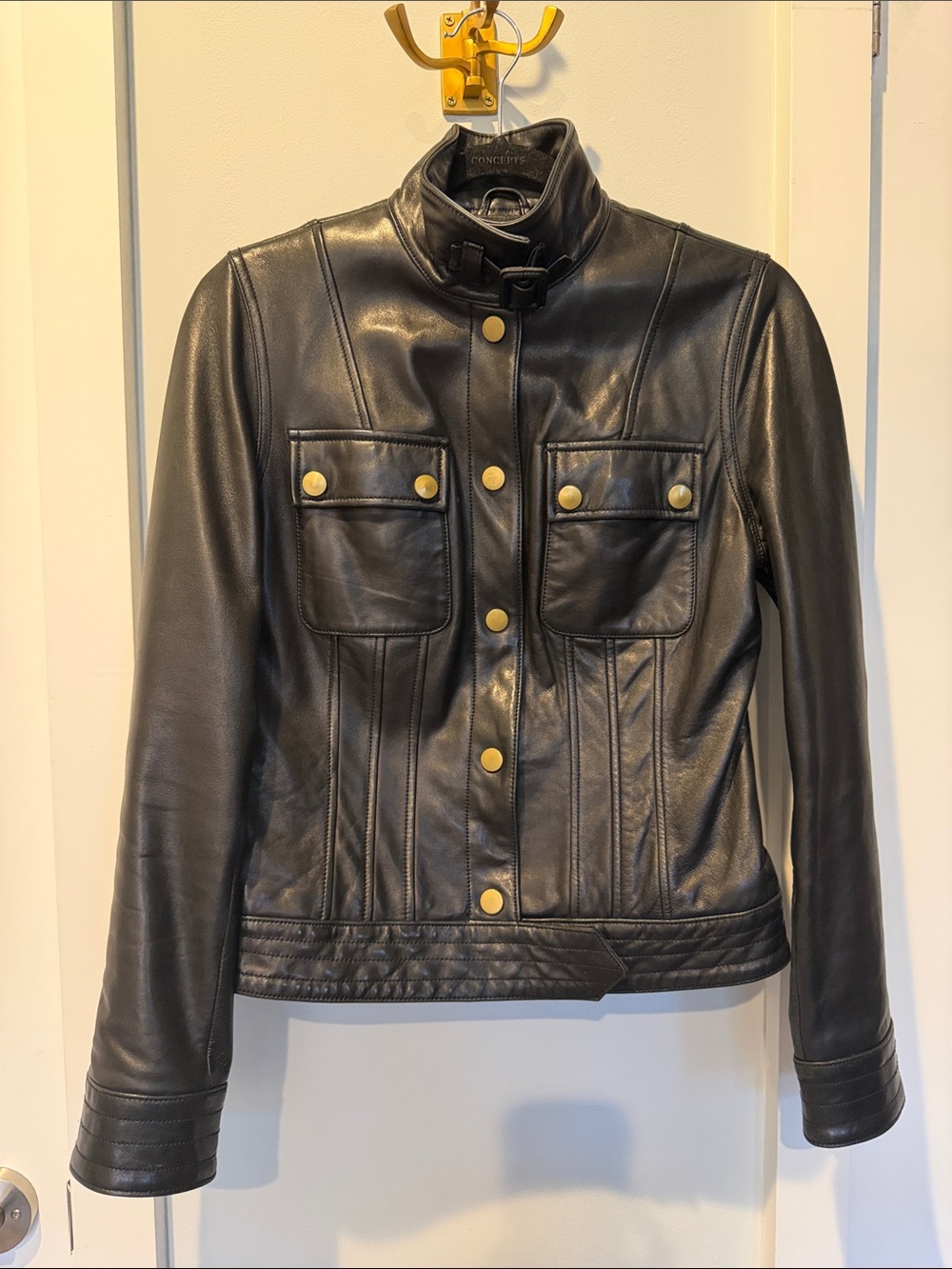 Vintage butter soft black leather jacket - S